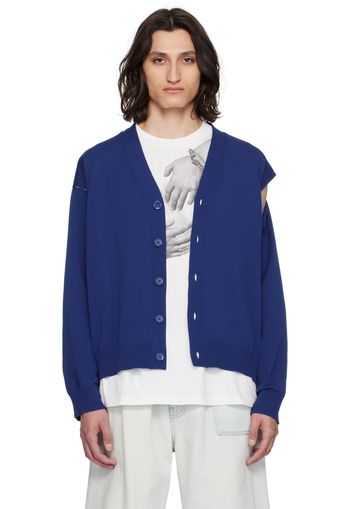 MM6 Maison Margiela Blue Minimal Cardigan