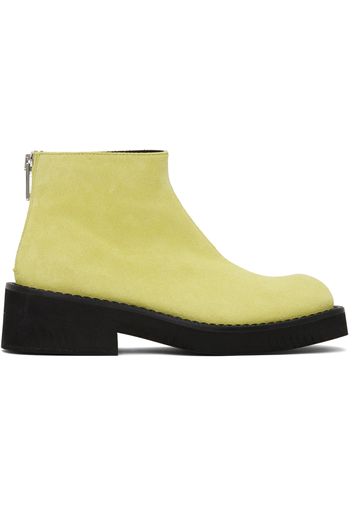 MM6 Maison Margiela Green Zip Boots