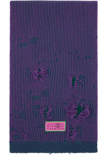 MM6 Maison Margiela Purple & Green Jacquard Scarf