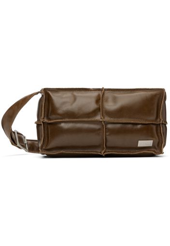 MM6 Maison Margiela Brown Numeric Top Handle Mini Bag