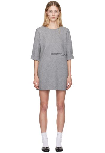 MM6 Maison Margiela Gray Wool Minidress