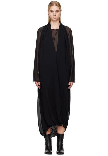 MM6 Maison Margiela Black Layered Maxi Dress