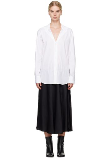 MM6 Maison Margiela White & Black Paneled Maxi Dress