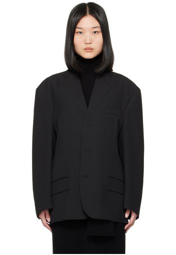 MM6 Maison Margiela Black Collarless Blazer