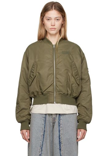 MM6 Maison Margiela Khaki Embroidered Bomber Jacket