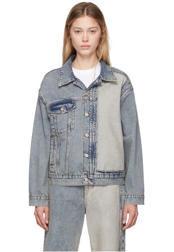 MM6 Maison Margiela Blue Paneled Denim Jacket