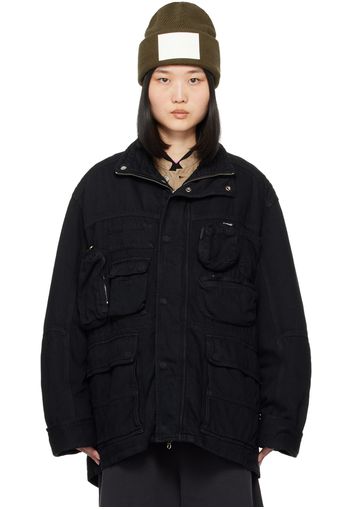 MM6 Maison Margiela Black Insulated Denim Jacket