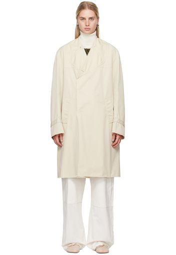 MM6 Maison Margiela Beige Raw Edge Trench Coat