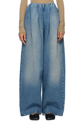 MM6 Maison Margiela Blue Wide-Leg Jeans