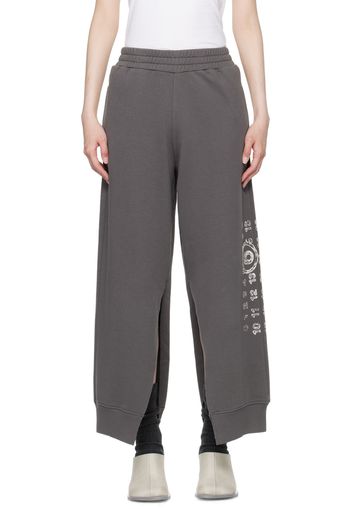 MM6 Maison Margiela Black Printed Lounge Pants