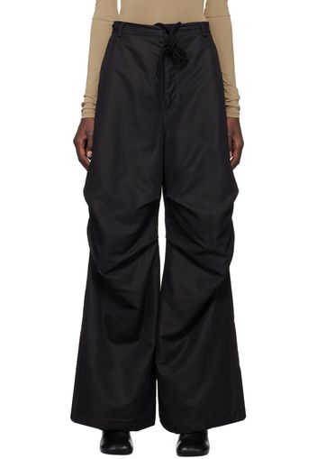 MM6 Maison Margiela Black Wide-Leg Trousers