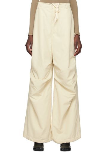 MM6 Maison Margiela Off-White Wide-Leg Trousers