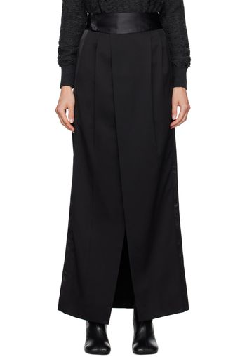 MM6 Maison Margiela Black Wrap Maxi Skirt