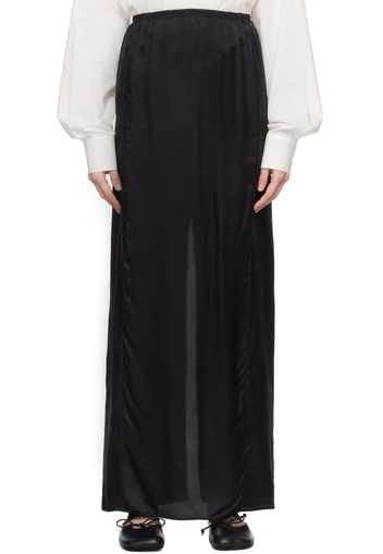 MM6 Maison Margiela Black Elasticized Maxi Skirt