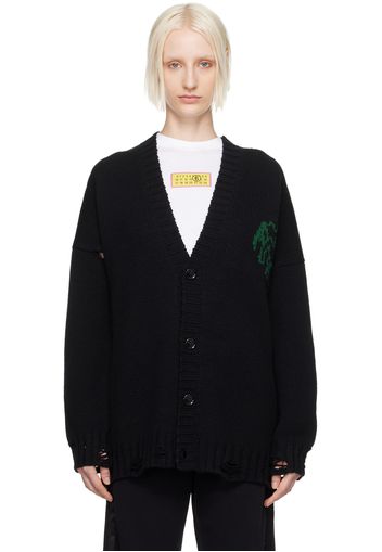 MM6 Maison Margiela Black 'Lost My Pet' Cardigan