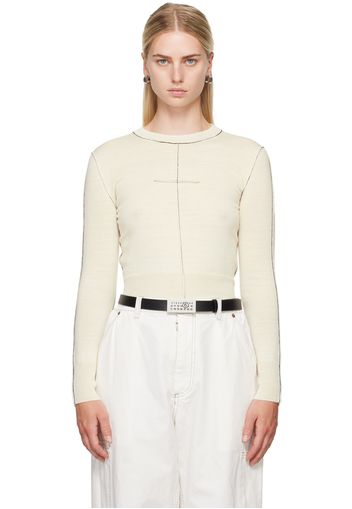 MM6 Maison Margiela Off-White Virgin Wool Sweater