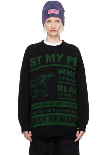 MM6 Maison Margiela Black 'Lost My Pet' Sweater