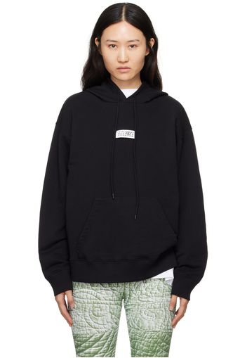 MM6 Maison Margiela Black Logo Patch Hoodie