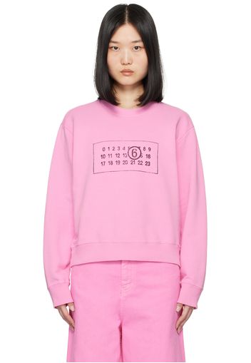 MM6 Maison Margiela Pink Printed Sweatshirt