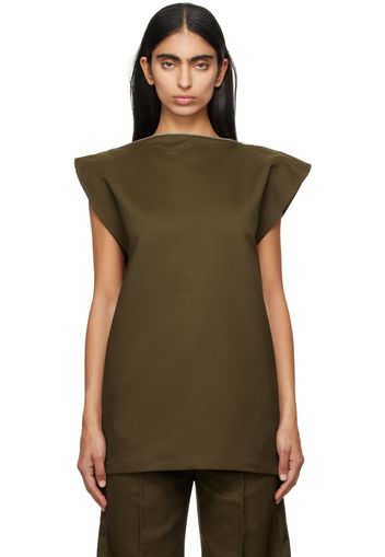 MM6 Maison Margiela Khaki Twill Blouse