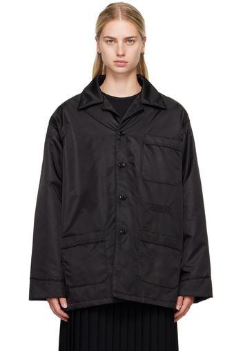 MM6 Maison Margiela Black Spread Collar Jacket