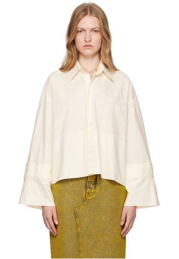 MM6 Maison Margiela Off-White Wide Sleeve Poplin Shirt