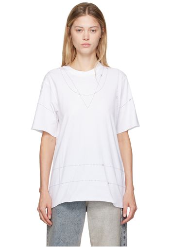 MM6 Maison Margiela White Stitch Line T-Shirt