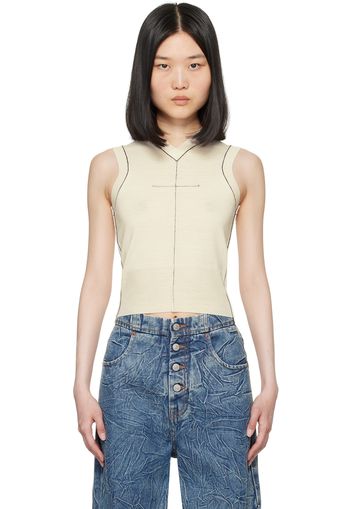 MM6 Maison Margiela Off-White Inverted Seam Tank Top