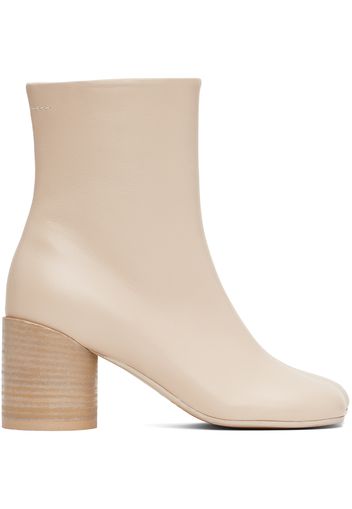 MM6 Maison Margiela Beige Anatomic Ankle Boots