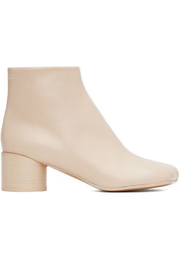 MM6 Maison Margiela Beige Anatomic Ankle Boots