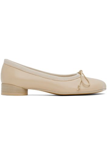 MM6 Maison Margiela Beige Anatomic Classic Ballerina Flats