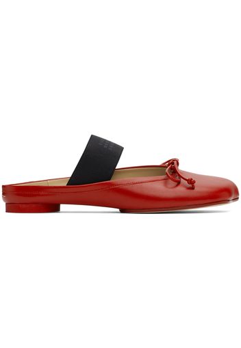 MM6 Maison Margiela Red Anatomic Slip-On Ballerina Flats