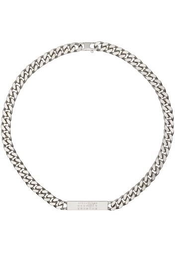 MM6 Maison Margiela Silver Embossed Numeric Necklace