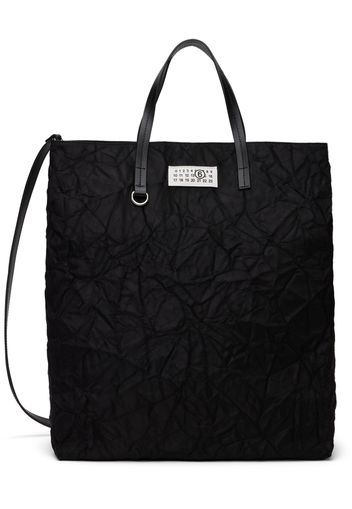 MM6 Maison Margiela Black Wrinkled Shopping Bag