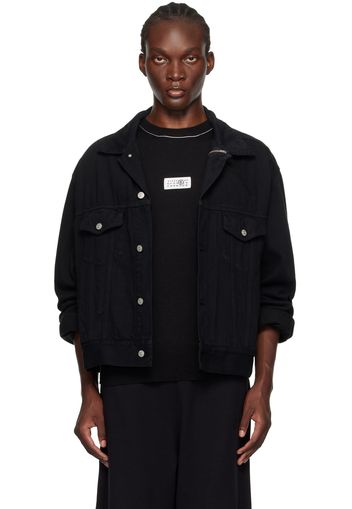 MM6 Maison Margiela Black Lightweight Denim Jacket