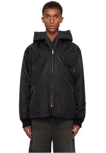 MM6 Maison Margiela Black Padded Reversible Bomber Jacket