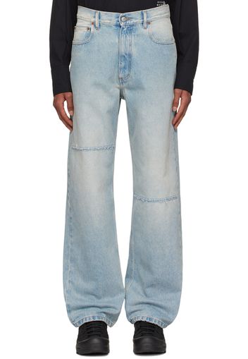 MM6 Maison Margiela Blue Raw Edge Jeans