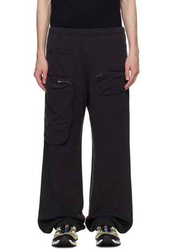 MM6 Maison Margiela Black Cargo Sweatpants