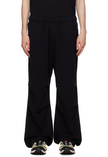 MM6 Maison Margiela Black Tucked Sweatpants