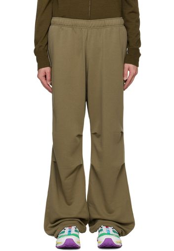 MM6 Maison Margiela Green Tucked Sweatpants