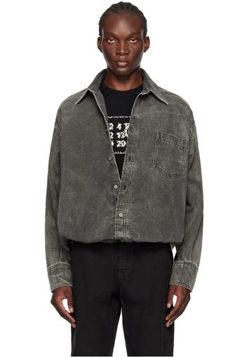 MM6 Maison Margiela Gray Pittsburgh Crease Denim Shirt