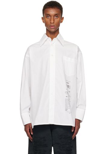 MM6 Maison Margiela White Cotton Poplin Shirt