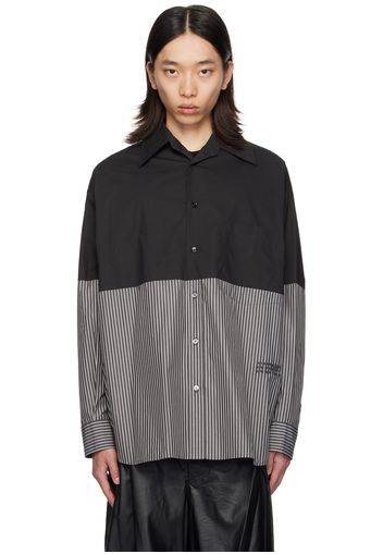 MM6 Maison Margiela Black Paneled Shirt