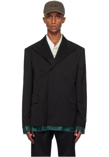 MM6 Maison Margiela Black Virgin Wool Blazer