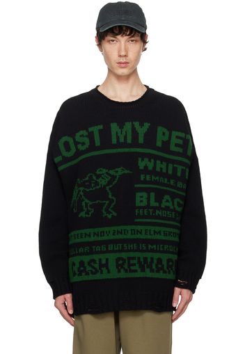 MM6 Maison Margiela Black 'Lost My Pet' Sweater