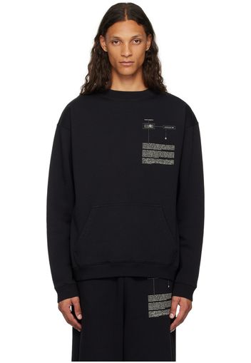 MM6 Maison Margiela Black Kangaroo Pocket Sweatshirt