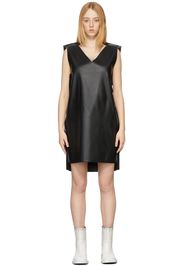 MM6 Maison Margiela Black Faux-Leather Dress