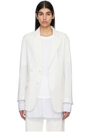 MM6 Maison Margiela Off-White Pinstripe Blazer