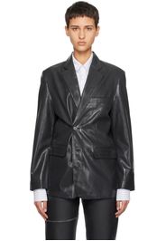 MM6 Maison Margiela Black Coated Blazer