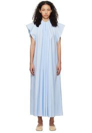 MM6 Maison Margiela Blue Gathered Maxi Dress